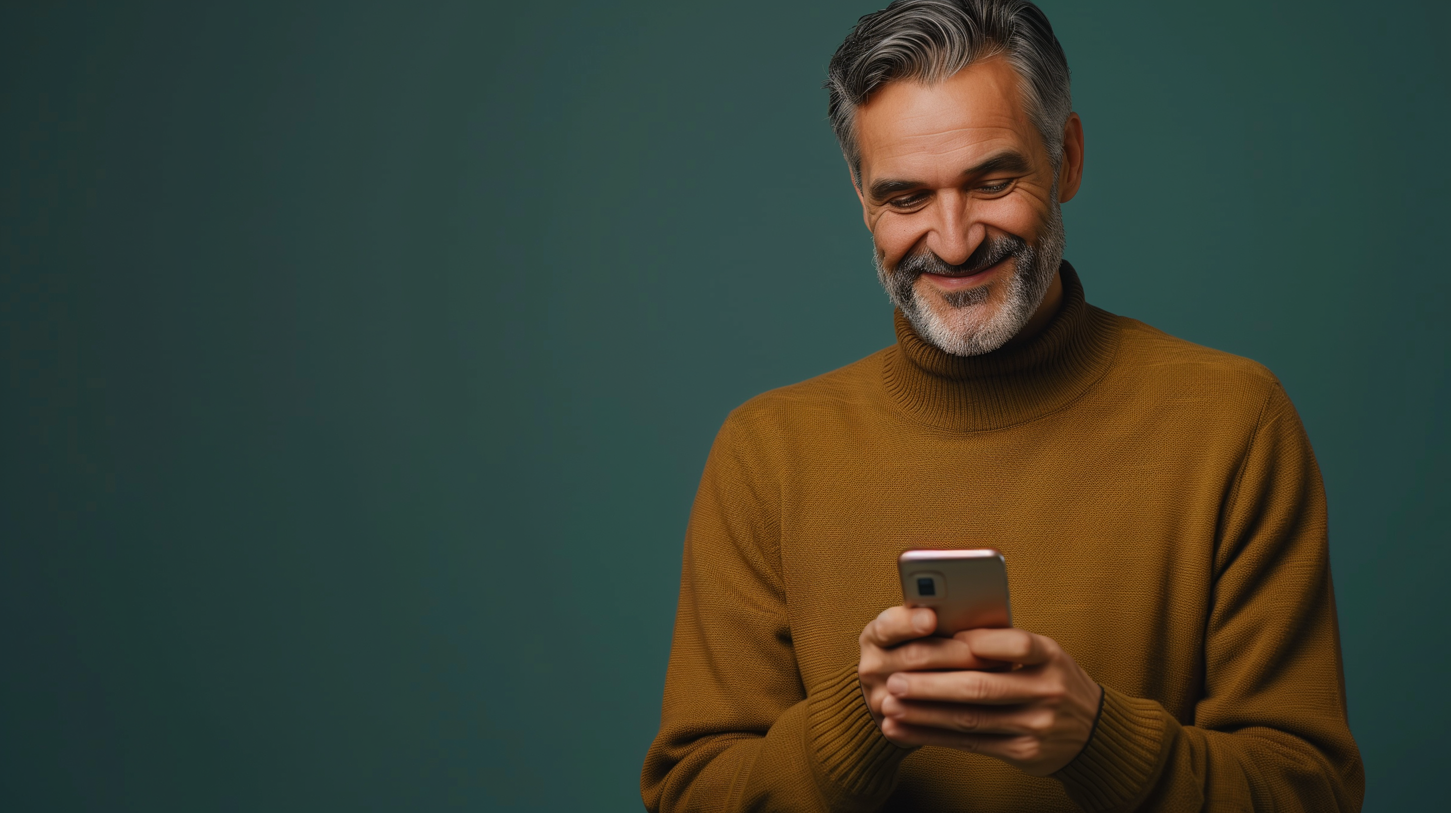 Persona usando servicios financieros en su teléfono